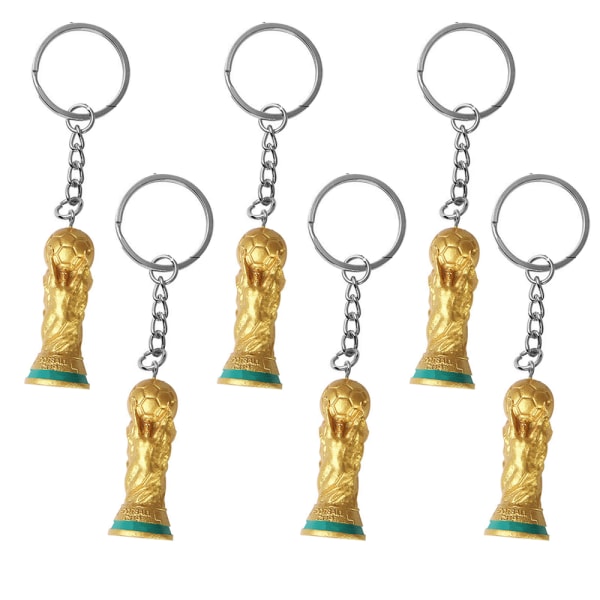 6 STK Porte-clés trophée 3D de la Coupe du Monde de la FIFA 2022