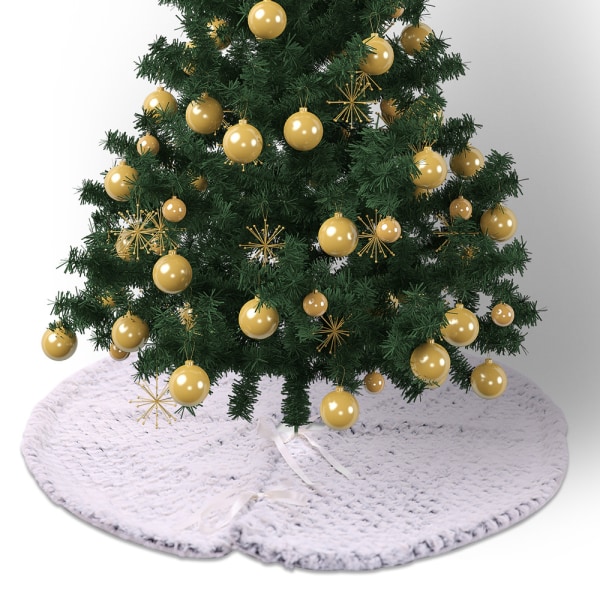 75 cm kunstig plysj juledekorasjonstre gulvmatte teppe