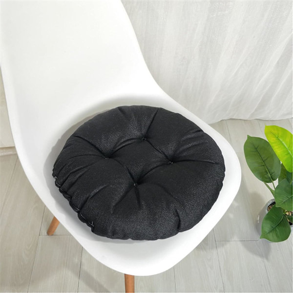(40x40cm, Svart) Rund Stolputer, Ensfarget Stolputer Gulv