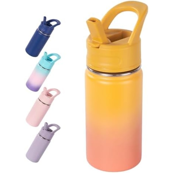 7x21cm 350ml Oranssit Lasten Vedenpullot Kouluun, Vedenpullot Oljilla, Eristetyt Vedenpullot Pojille & Tytöille, St