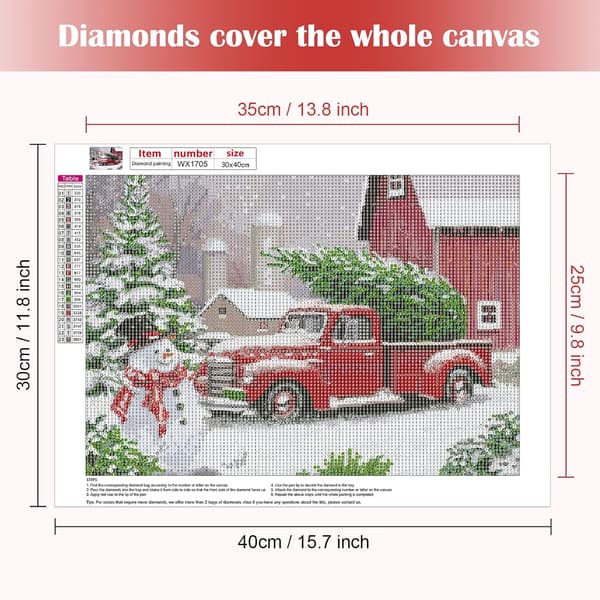 5D diamantmaleri 30x40cm juledekorasjon 56