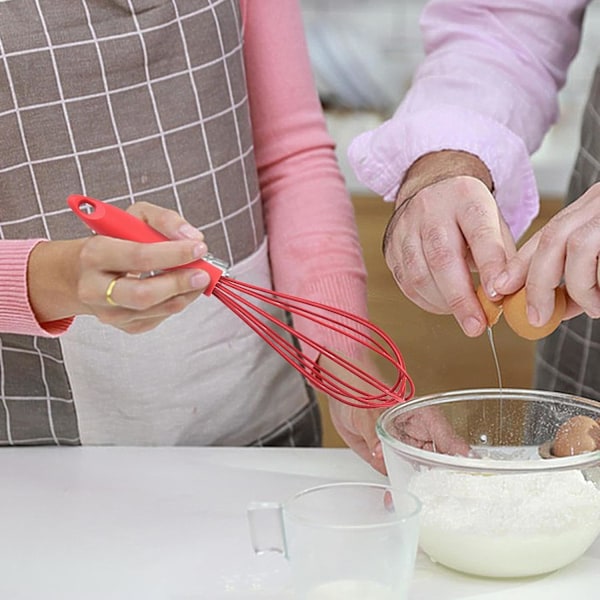 Silikonepiskeris - Silikonepiskerise til køkkenet | Kompakte silikonepiskerise, lille silikonepiskeris - Perfekt til blanding, piskning, rørning, sammenblanding af ingredienser