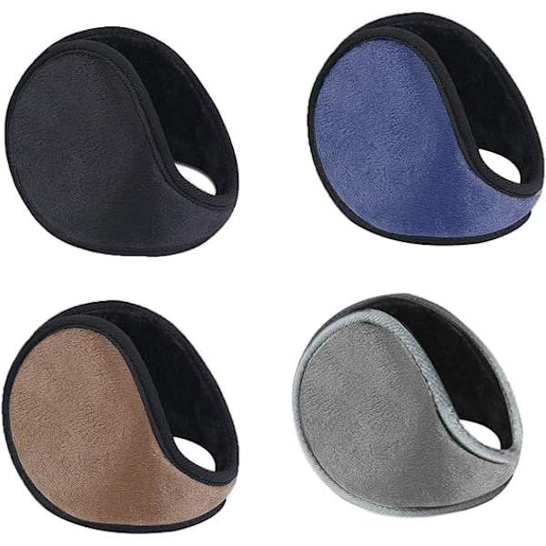 4-pack Multifärgade Vinter Utomhussporter Snöbräda Vindtäta Plysch Öronmuffar Unisex Öronmuffar