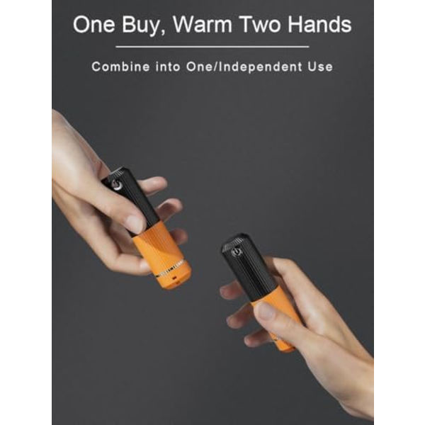 Handvärmare, 2-pack 10000mAh Powerbank Elektrisk Handvärmare, USB Snabbladdning Bärbar Fickvärmare för Utomhus-Vinter