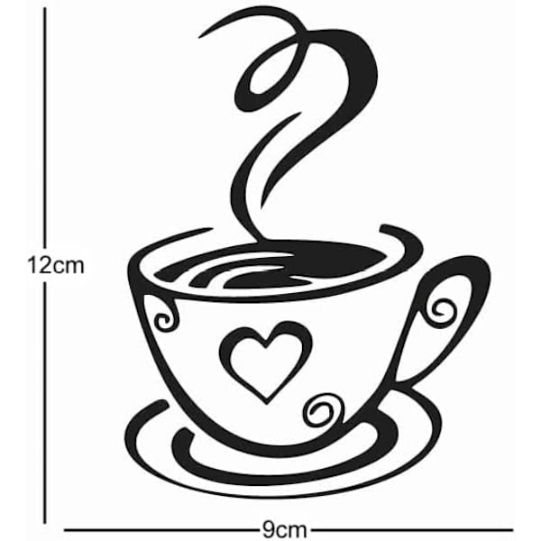Kaffe Te Väggdekaler Kaffe Koppar Konst Vinyl Dekal Kök R