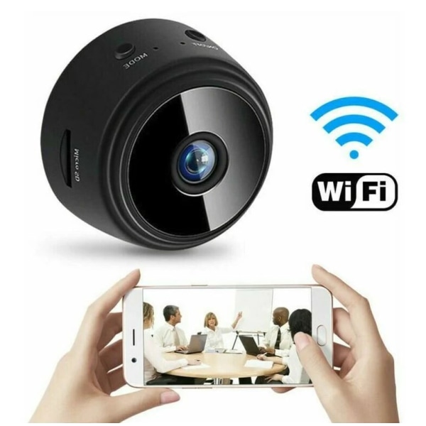 （Med 32G-minneskort）Trådlös mini-spionkamera HD WiFi CCTV-kamera