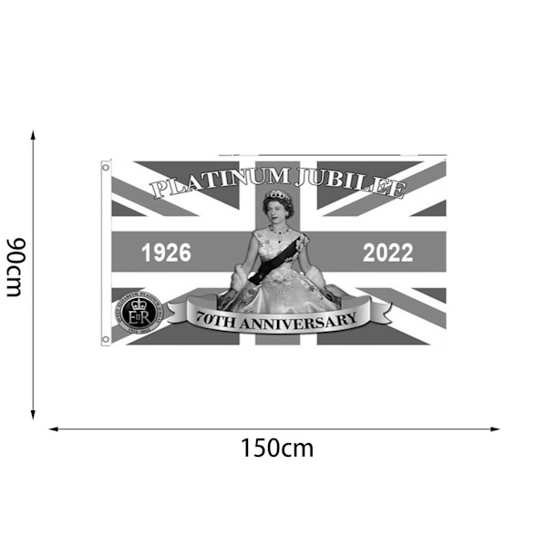 10 stk. Hendes Majestæts Flag, Dronningens Mindeflag, Dronningens Flag