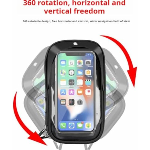 Telefonhållare Vattentät, Cykeltillbehör, Cykelväska 360° Rotationsbar, Cykeltelefonfäste med Känslig TPU-Pekskärm