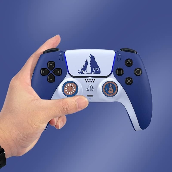 PS5 Handkontroll Tumgrepp, Mjuka Silikon Joystickskydd Kompatibla med Nintendo Switch Pro Controller, PS4, PS5, Xbox Kontroller - God of War Tema