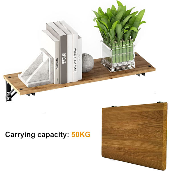 2 stk. Foldbare Konsolbeslag, 400mm Foldbart Beslag, Foldbare Hyldebeslag, Sort Jern, Payloa