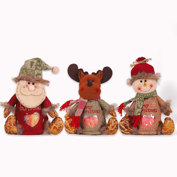 3 st juläppelpåsar, julgodispåsar, juldekoration