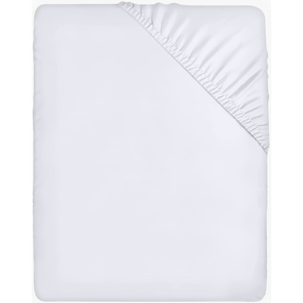 Lakan med resår, 100 x 190 cm, för tjocka madrasser, mikrofiber white