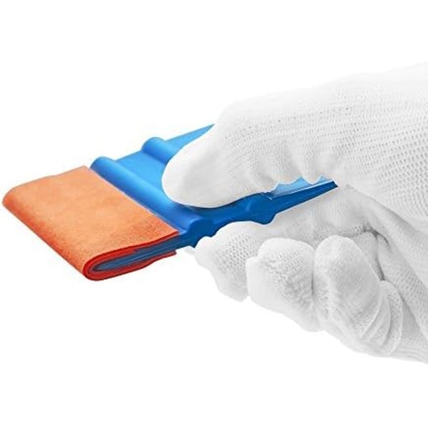 7x10cm Högkvalitativ Skrapa med Mockakant för Bilvinylfoliering Tålig Fönsterfilmskrapa Dekal Skrapa(