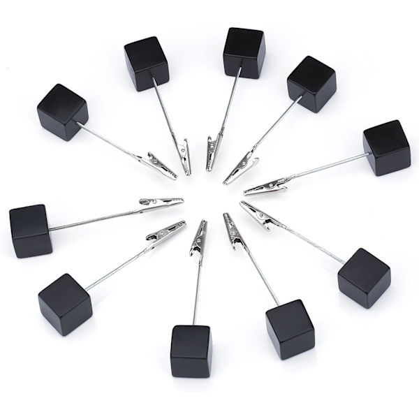 Svart Memo Clip Fotohållare, 15PCS Memo Clip Hållare Stativ för Kontorsmemo, Bröllopsbord Namn, Disp