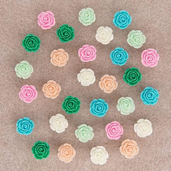 30 stk Dekorative Push Pins med Etui, Søte Tommeltapper og Push Pins for Oppslagstavle, 6 Farger Blomst Push Pins