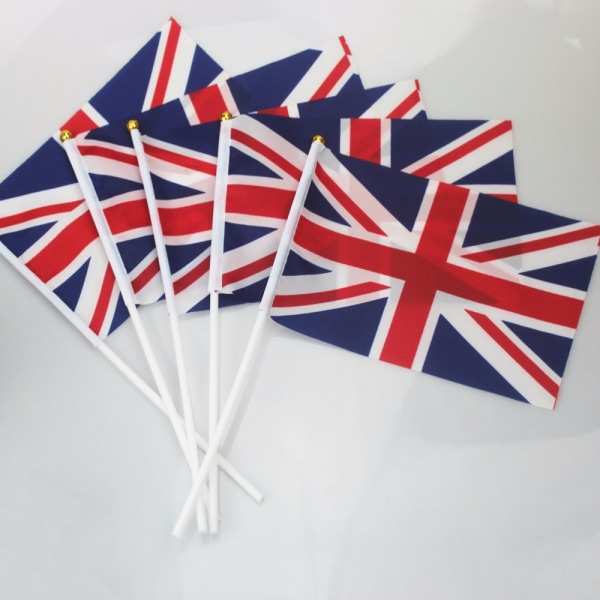 50 Pack Mini Hand Held Flags, British Flag, Yhdistynyt kuningaskunta,