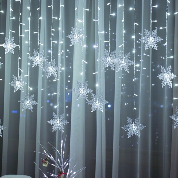 LED Snowflake Ice Strip Light Juledekorasjon Snowfl
