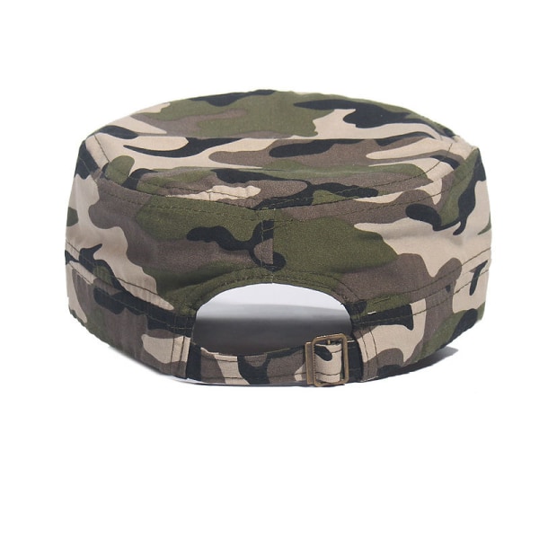 Camouflage Flat Top Baseball Cap (ørkenfarge), Militærstil C