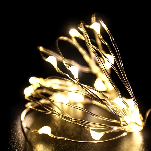 Mini kunstig juletre med LED-lys, med 50 avtakbare anheng for juledekorasjon