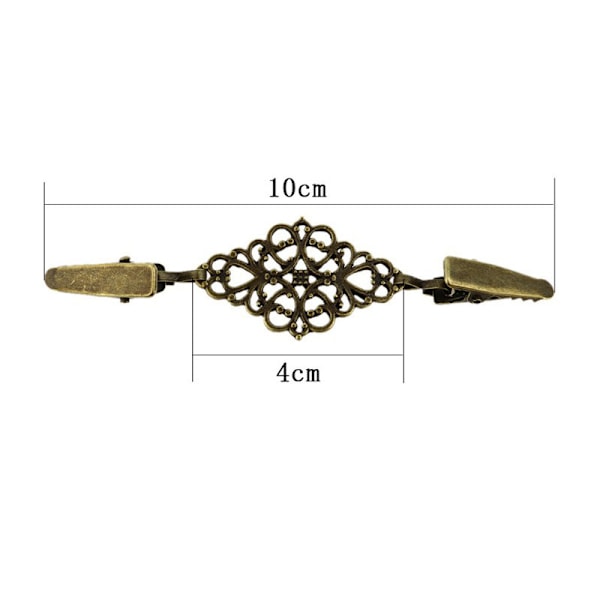 10cm 2-pakning gull- og sølvfargede retro genserklips, perleklips til cardigan, stilig perle, cardigankrage