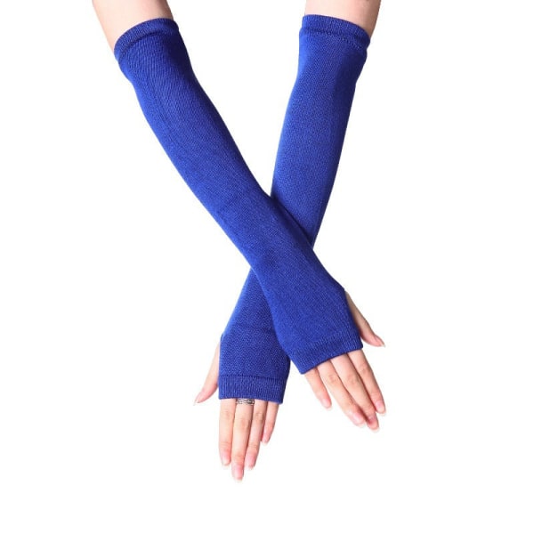 Tavalliset, sormettomat, pitkät hihansuut - sininen [30cm] one size
