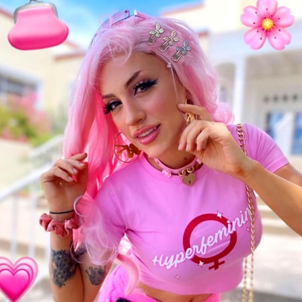 Perhonen Kawaii Y2K Tähti Hiuspinnit, Emo ja Disco Hiusasusteet