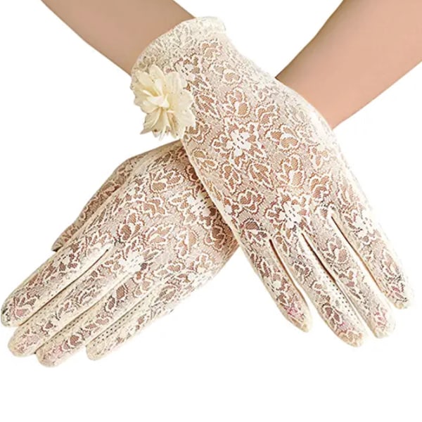 Brudehansker med blonder for kvinner Korte hansker for kvinner Operahansker