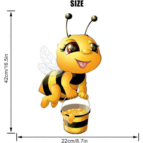 1 kpl Irrotettavat Mehiläisen Seinätarra-Tapetit Söpö Piirretty Mehiläinen Seinätaidetarrat Lapsille Teini-ikäisille Tytöille Makuuhuoneen Kylpyhuoneen Lastenhuoneen