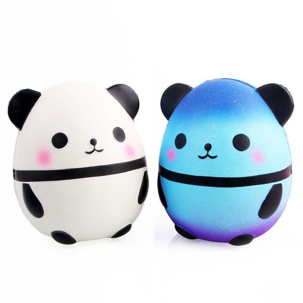 (Hvid+Blå, Stor)Squishies Panda Æg Galaxy Kollektion Nyhed Stress Relief Legetøj og Gadgets Kawa