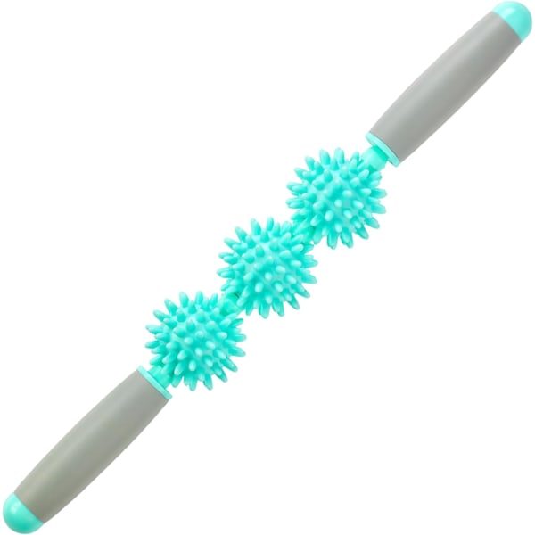 3-ball Fascia Muskelrulle - Anti-cellulittmassasjer, Fasciarulle for cellulitter og muskler Cyan