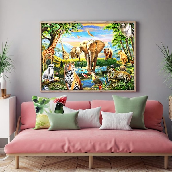 1000-bitars pussel 1000-bitars pusselspel Heminredning pussel Wild Animals