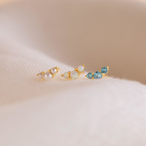 Øreringe Cubic Zirconia Stud Øreringe Brusk Øreringe til Kvinder Trendy