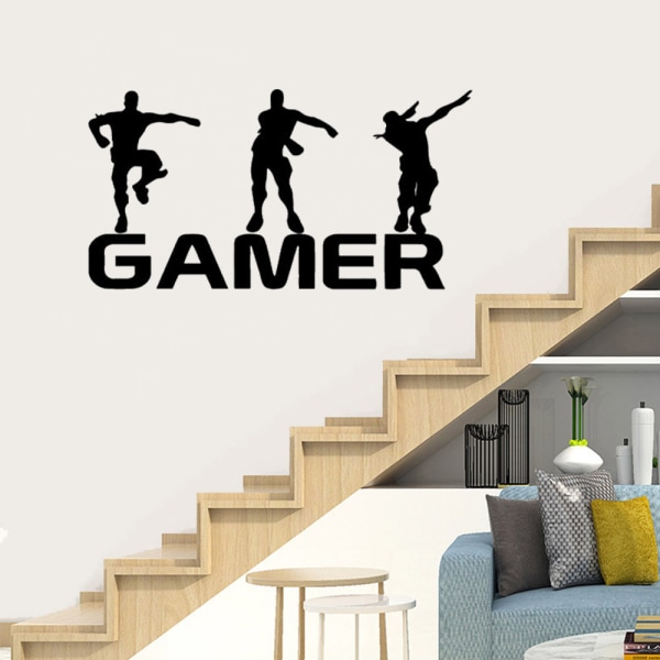Gamer Wall Sticker Personnages Joueurs Décor Mur Autocollants G