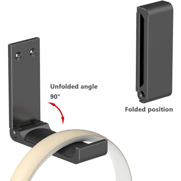 Hovedetelefon Stativ Hanger, Headset Holder Mount, Aluminium Krog med Stærk Klæbebånd til Hovedetelefoner