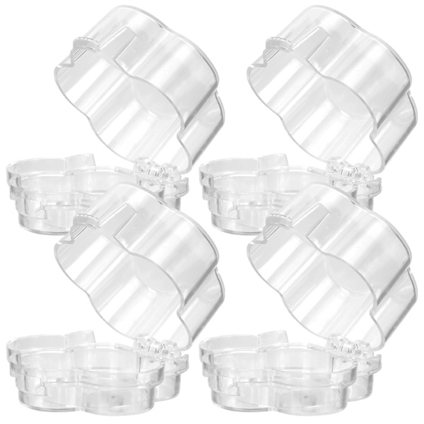 4 stk Gasskomfyr-knappdeksler for barnesikkerhet, bunnhullsåpning 4 cm, gjennomsiktig design Ovn- og gasskomfyr-knappdeksler
