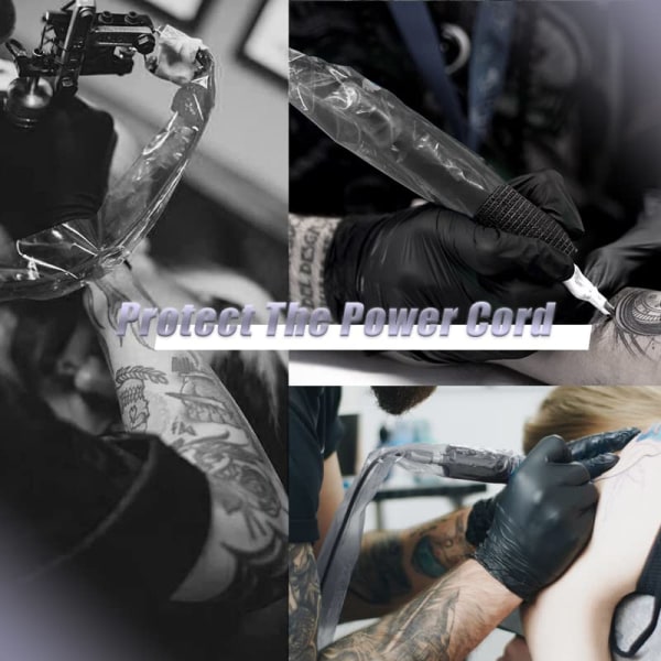 200 stk tatoveringsklips ledningsdæksler ærmer engangspatron