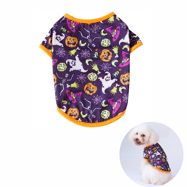 2 kpl Halloween-sarjan uusia koiranvaatteita syksyn lemmikkikoristevaatteita koko S (taikurin hattu)