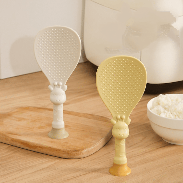 Barnbestick Sugpropp Ris Sked Hushåll Vertikal Non-stick Ris Servering Ris Kokare Hög Temperatur Vertikal Söt Rådjur Ris Sked (19.5x8