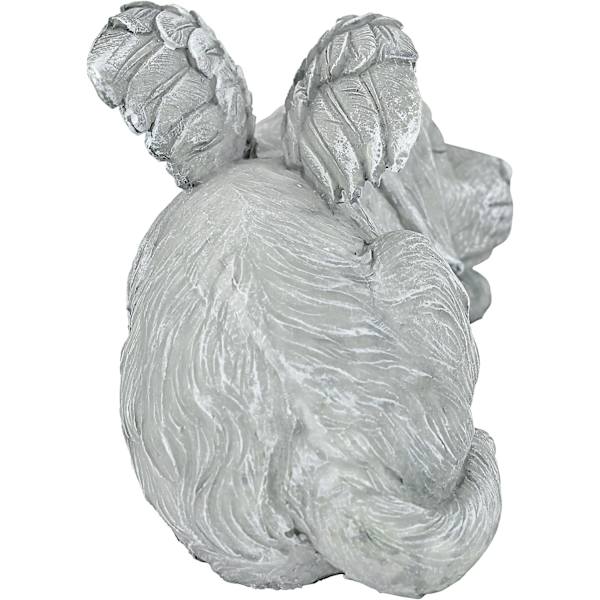 Design Toscano Minnesmärke Ängel Hund Hedersstaty Gravsten