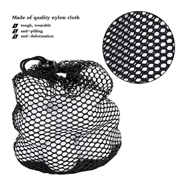 Golfbold Mesh Taske, Sort Nylon Opbevaringspose Golf Praksis St
