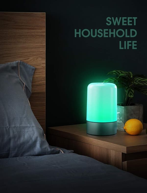 Multifunktionell bordslampa, touchsensor sänglampa dimbar varm