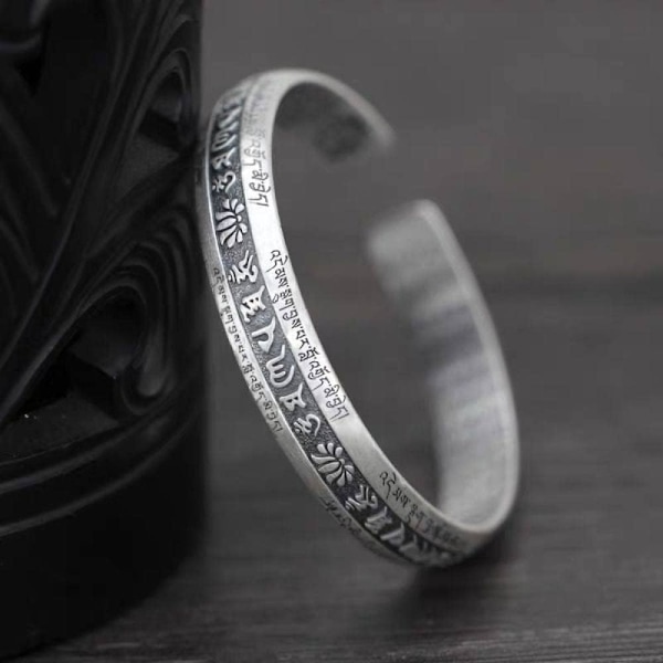 1 Silver Armband, Silverpläterat Armband för Kvinnor Nyhet Zen Bu