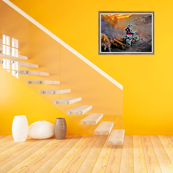 30x40cm Timanttimaalaus 5D DIY Timanttimaalaus Moottoripyörä D