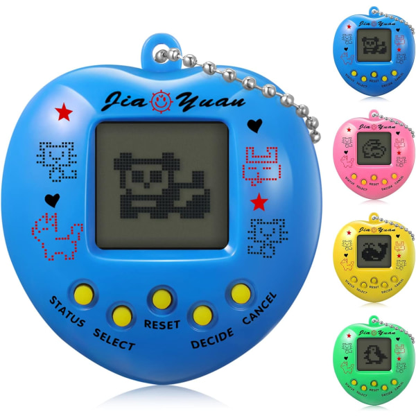 (A) Elektronisk husdjursspelmaskin med nyckelring Retro handhållen spelkonsol Mini Digital Virt