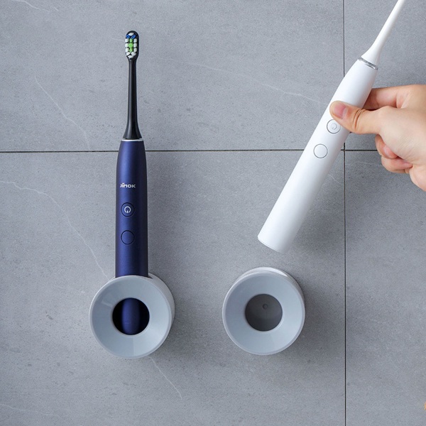 2st Elektrisk tandborsthållare Väggmonterad för platsbesparing, St
