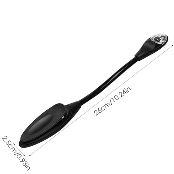 Clip-on læselampe - LED læselampe med justerbar klemme | minii Clip-on lampe, rejseboglampe, læselampe med en-knaps kontakt til natten
