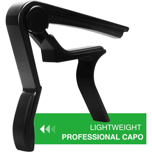 Gitar Capo, 6-strengs akustisk og elektrisk gitar Capo, Capo for akustisk gitar (Svart)