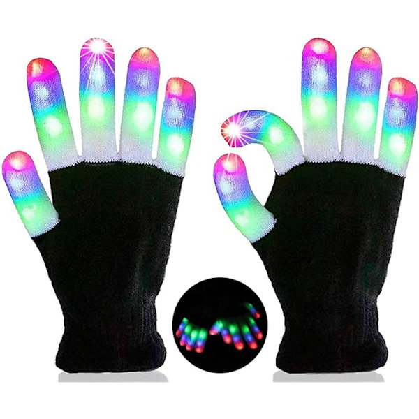 Barn LED-handskar Finger Light Up-handskar - Fantastiska färgglada blinkande