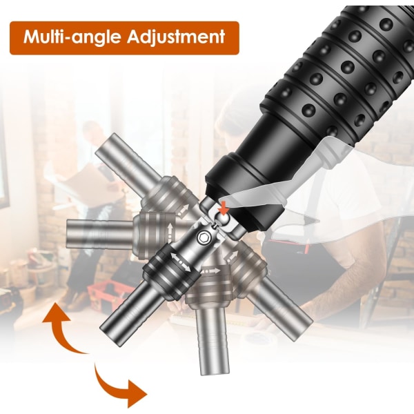 12 i 1 skrutrekker, bærbar flerbruks skralle skrutrekker, med 180° roterbart hode og forlengelse