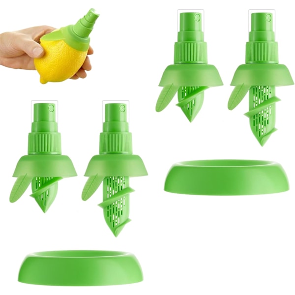Pieces Grøn Manuel Citruspresser, Manuel Citronpresser, Manuel Frugtpresser, med Rund Base, Citronsprøjte, til Citrusfrugter